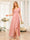 A-Line/Princess V-Neck Long Wedding Party Dresses with Ruffles