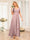 A-Line/Princess V-Neck Long Wedding Party Dresses with Ruffles