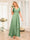 A-Line/Princess V-Neck Long Wedding Party Dresses with Ruffles