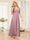A-Line/Princess V-Neck Long Wedding Party Dresses with Ruffles