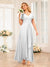 A-Line/Princess V-Neck Long Wedding Party Dresses with Ruffles