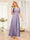 A-Line/Princess V-Neck Long Wedding Party Dresses with Ruffles