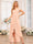 A-Line/Princess V-Neck Long Wedding Party Dresses with Ruffles