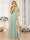 A-Line/Princess Spaghetti Straps Long Wedding Party Dresses with Split Side & Pockets