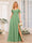 A-Line/Princess Spaghetti Straps Long Wedding Party Dresses with Split Side & Pockets