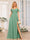 A-Line/Princess Spaghetti Straps Long Wedding Party Dresses with Split Side & Pockets
