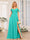 A-Line/Princess Spaghetti Straps Long Wedding Party Dresses with Split Side & Pockets