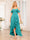 A-Line/Princess Spaghetti Straps Long Wedding Party Dresses with Ruffles