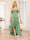 A-Line/Princess Spaghetti Straps Long Wedding Party Dresses with Ruffles