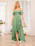 A-Line/Princess Spaghetti Straps Long Wedding Party Dresses with Ruffles