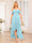 A-Line/Princess Spaghetti Straps Long Wedding Party Dresses with Ruffles