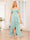 A-Line/Princess Spaghetti Straps Long Wedding Party Dresses with Ruffles