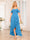 A-Line/Princess Spaghetti Straps Long Wedding Party Dresses with Ruffles