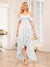 A-Line/Princess Spaghetti Straps Long Wedding Party Dresses with Ruffles