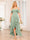 A-Line/Princess Spaghetti Straps Long Wedding Party Dresses with Ruffles