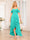 A-Line/Princess Spaghetti Straps Long Wedding Party Dresses with Ruffles