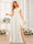 A-Line/Princess V-Neck Long Wedding Party Dresses with Split Side & Pockets
