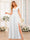 A-Line/Princess V-Neck Long Wedding Party Dresses with Split Side & Pockets