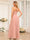 A-Line/Princess Halter Long Wedding Party Dresses with Split Side