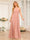 A-Line/Princess Halter Long Wedding Party Dresses with Split Side
