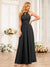 A-Line/Princess Halter Long Wedding Party Dresses with Split Side