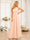 A-Line/Princess Halter Long Wedding Party Dresses with Split Side