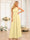 A-Line/Princess Halter Long Wedding Party Dresses with Split Side