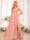 A-Line/Princess Spaghetti Straps Long Wedding Party Dresses with Split Side & Pockets