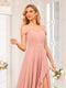 A-Line/Princess Spaghetti Straps Long Wedding Party Dresses with Split Side
