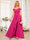 A-Line/Princess Spaghetti Straps Long Wedding Party Dresses with Split Side