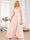 A-Line/Princess Spaghetti Straps Long Wedding Party Dresses with Split Side
