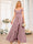 A-Line/Princess Spaghetti Straps Long Wedding Party Dresses with Split Side