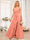 A-Line/Princess Spaghetti Straps Long Wedding Party Dresses with Split Side