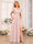 A-Line/Princess V-Neck Long Wedding Party Dresses with Split Side & Pockets