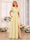 A-Line/Princess V-Neck Long Wedding Party Dresses with Split Side & Pockets