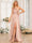 A-Line/Princess One-Shoulder Long Formal Dresses with Split Side