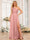 A-Line/Princess One-Shoulder Long Formal Dresses with Split Side