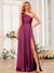 A-Line/Princess One-Shoulder Long Formal Dresses with Split Side