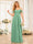 A-Line/Princess Spaghetti Straps Long Wedding Party Dresses with Ruched