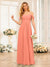 A-Line/Princess Spaghetti Straps Long Wedding Party Dresses with Ruched