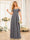 A-Line/Princess Spaghetti Straps Long Wedding Party Dresses with Ruched