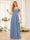 A-Line/Princess Spaghetti Straps Long Wedding Party Dresses with Ruched