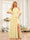 A-Line/Princess Halter Long Wedding Party Dresses with Split Side & Sash