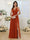 A-Line/Princess Spaghetti Straps Long Wedding Party Dresses with Split Side