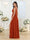 A-Line/Princess V-Neck Long Wedding Party Dresses with Split Side & Pockets