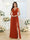 A-Line/Princess V-Neck Long Wedding Party Dresses with Split Side & Pockets