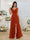 A-Line/Princess V-Neck Long Wedding Party Dresses with Split Side