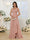 A-Line/Princess V-Neck Long Wedding Party Dresses with Split Side & Pockets
