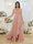A-Line/Princess V-Neck Long Wedding Party Dresses with Split Side & Pockets